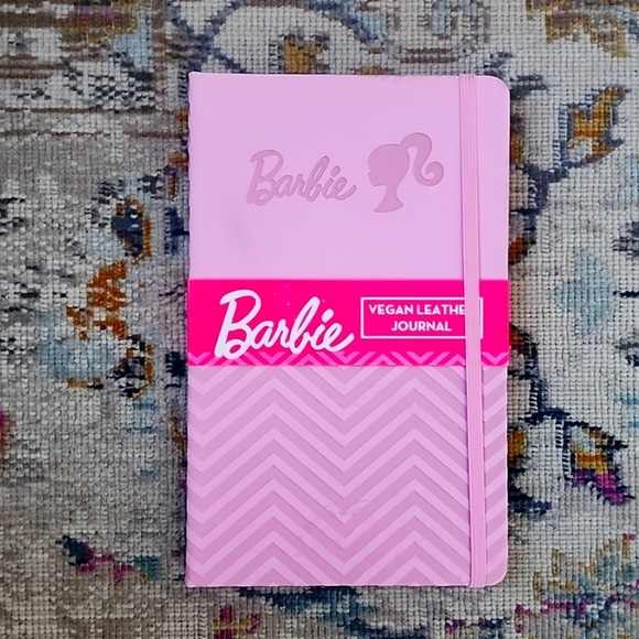 NWT, Barbie Pink Journal Diaries Notebook Drawing Pad Vegan Leather Secret Book - Picture 1 of 11